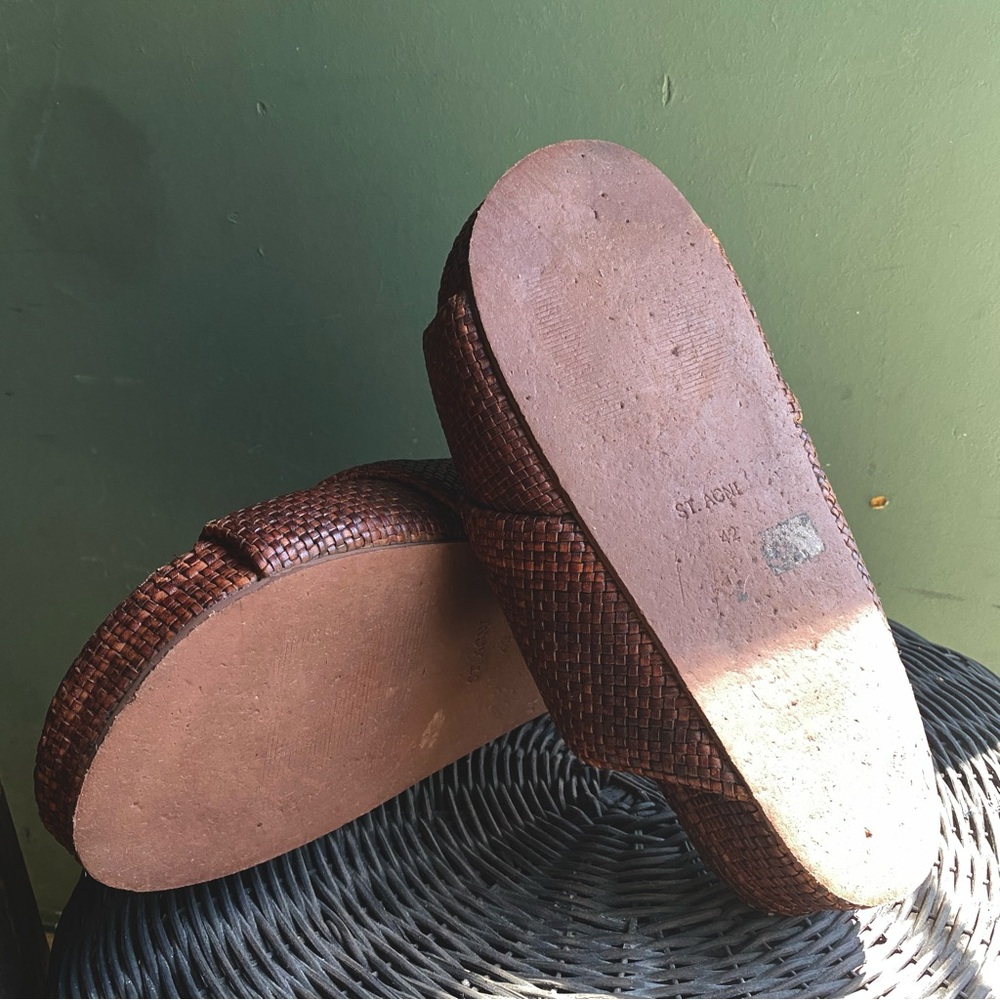 Size 42 ST. AGNI  Brown flat form sandal - Picture 9 of 9